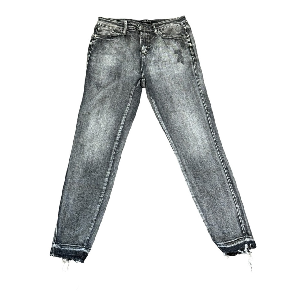 Judy Blue Jeans Skinny Fit Raw Hems Ankle Distressed Jeans Women Sizs 5/27